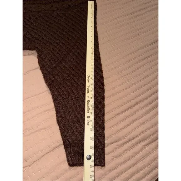 Natural Life Brown Sweater Women’s Sz XL Relaxed Oversized Cable Knit Fisherman - Picture 6 of 8